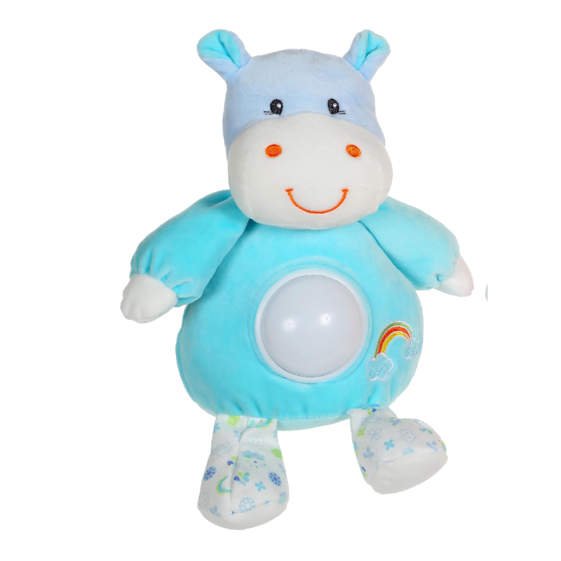  rainbow veilleuse hippopotame bleu 26 cm 